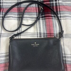 Kate Spade Black Pebbled Crossbody Bag